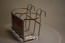 Enjoy Coca Cola While You Shop Painted Metal Shopping Cart Pop Bottle Caddy Sign
