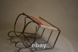 Enjoy Coca Cola While You Shop Painted Metal Shopping Cart Pop Bottle Caddy Sign