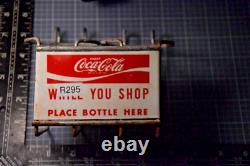 Enjoy Coca Cola While You Shop Painted Metal Shopping Cart Pop Bottle Caddy Sign