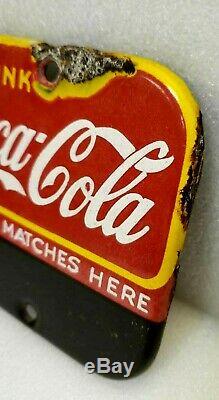 Extra Rare Original Coca Cola 1930's Porcelain Match Striker