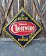 Extremely RARE 1942 Cheerwine Diamond Sign. Painted Metal. 45inx45in