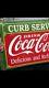 Extremely Rare All Original 1930-1940 Metal Tin Embossed Coca-Cola Sign- Large