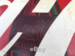 Extremely Rare All Original 1940s Metal Tin Coca-Cola Sign- Large 71 x 35