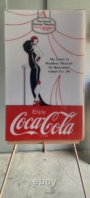 Extremely Rare Grand Hotel Coca Cola Lucite Lightbox Advertising Sign 40 Tall