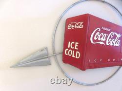 Extremely Rare Vintage Metal Coca Cola Sign, Key Displays, Arrow & Cooler Extremely Rare Vintage Metal Coca Cola Sign, Key Displays, Arrow & Cooler