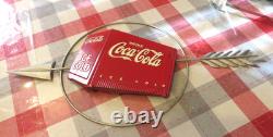 Extremely Rare Vintage Metal Coca Cola Sign, Key Displays, Arrow & Cooler