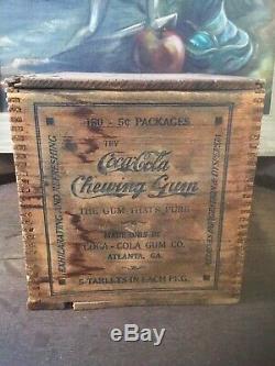 Extremely Rare c1903 Coca Cola Chewing Gum Shipping Crate Atlanta, Ga