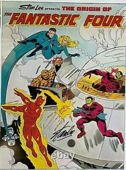 FANTASTIC FOUR Marvel origin Byrne, Sinnot Coca-Cola poster signed by STAN LEE