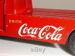 FANTASTIC NEAR MINT 1950's COCA-COLA DELIVERY TOY TRUCK LONDONTOY CANADA SIGN