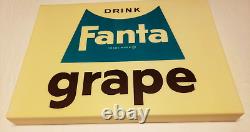 FANTA GRAPE DRINK Coca-Cola Soda VTG 1960s Vending Machine 16 Sign INSERT PANEL