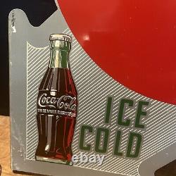 Flanged Original''coca Cola'' Painted Sign 18x22.5 Inch A-m 5-52 Tac Cert