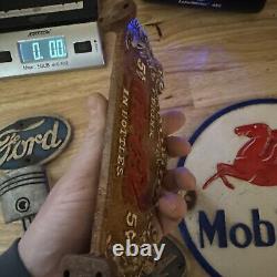Ford Coca Cola Mobil Sign Set Lot Collector Gas Oil Plaque x5 Pieces Brass Metal
