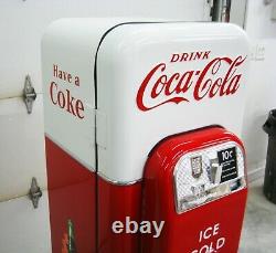 Freshly Restored Coke Machine, Vendo 44, Working, Soda, Sign