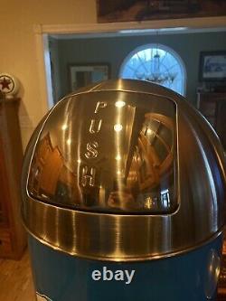Frosty Root Beer ICE COLD Trash Can SS TOP VERY NICE! 12 Gal. 29 Tall