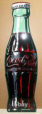 Giant Coca Cola Bottle Sign, Heavy Steel, Porcelain Look and Feel, 45 Tall