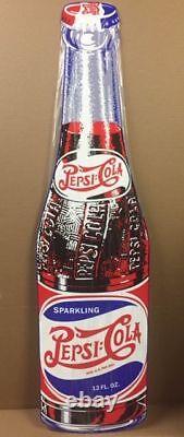 Giant Pepsi Bottle Sign, Heavy Steel, Porcelain Look and Feel, 45 Tall