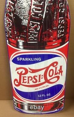Giant Pepsi Bottle Sign, Heavy Steel, Porcelain Look and Feel, 45 Tall