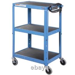 Global Industrial Steel Audio Visual Instrument Cart Blue