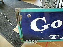 Goodrich Tires Porcelain Sign 60 X 20 Original Heavy Porcelain Sign Bf Goodrich