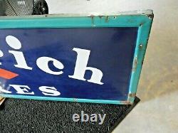 Goodrich Tires Porcelain Sign 60 X 20 Original Heavy Porcelain Sign Bf Goodrich