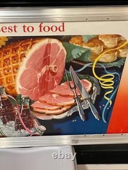 Gorgeous 1950 Coca Cola Cardboard with Original Frame DOUBLE SIDED. NEAR MINT