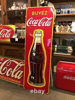 HUGE 1951 Coca Cola Bottle Wall Sign by St Thomas Metal sign co