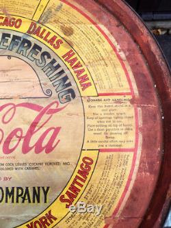 HUGE Antique 43 Gallon COCA COLA Wooden SYRUP BARREL advertising coke sign soda