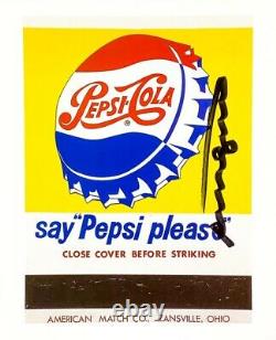 Hand signed signature Andy Warhol Pop Art Pepsi coke sign art with COA