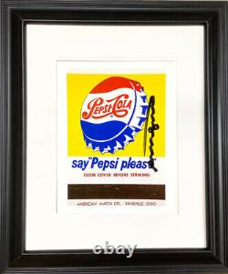 Hand signed signature Andy Warhol Pop Art Pepsi coke sign art with COA