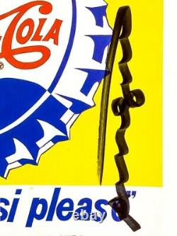 Hand signed signature Andy Warhol Pop Art Pepsi coke sign art with COA