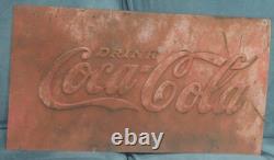 Heavy Coca Cola Metal Sign 22 1/2 x 11 1/2