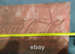 Heavy Coca Cola Metal Sign 22 1/2 x 11 1/2