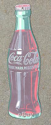 Heavy porcelain Coca Cola bottle door push sign