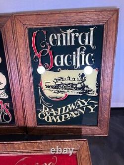 Hensley Colt 45 Firearms, Coca Cola, Central Pacific Rr Co 8 X 11 Mirror Set
