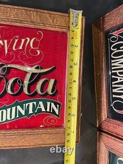 Hensley Colt 45 Firearms, Coca Cola, Central Pacific Rr Co 8 X 11 Mirror Set