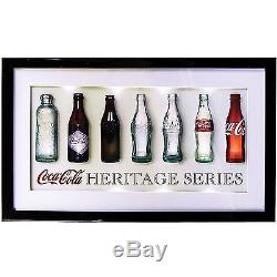 Heritage Drink CocaCola Coke 3D LED Lighted Sign Collectible Kitchen Wall Decor