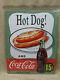 Hot Dog & Coca Cola Tin Metal Sign Decor Coke