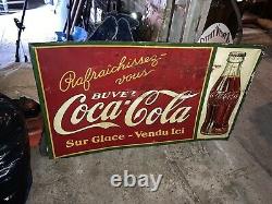Huge 1930s Coca Cola Tin Sign
