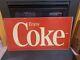 Huge Vintage Orig Enjoy COKE Coca-Cola Advertising Sign 45 × 24 Plexiglass