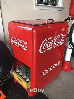 ICE COLD coca cola vintage Westinghouse Jr. Cooler And Trash Can