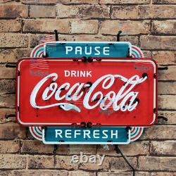 Ice Coca Cola Pause Drink Coke 20x16 Neon Sign Light Lamp HD Vivid Printing