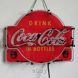 Ice Cold Drink Coca Cola Bar 20x16 Neon Sign Lamp Light With HD Vivid Printing