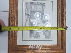 Joe Benjamin Signed 1993 Pen & Ink Drawing Barn With Coca Cola Sign Vintage MO