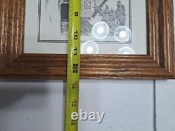 Joe Benjamin Signed 1993 Pen & Ink Drawing Barn With Coca Cola Sign Vintage MO