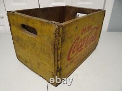 Killer c1940s Vtg Coke Coca Cola Soda Pop Wood Wooden Shipping Crate Nice Patina