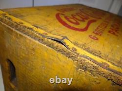 Killer c1940s Vtg Coke Coca Cola Soda Pop Wood Wooden Shipping Crate Nice Patina