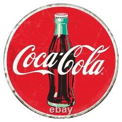 LARGE 36IN Classic Coke Glass Bottle Coca-Cola Antique Style METAL Hanging Sign