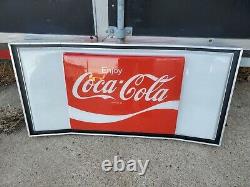 LARGE Vintage ENJOY Coca Cola COKE box Soda Sign