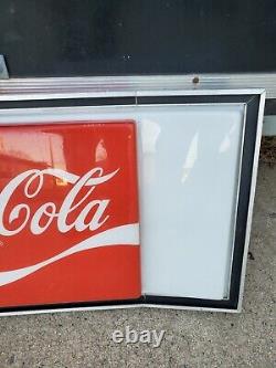 LARGE Vintage ENJOY Coca Cola COKE box Soda Sign