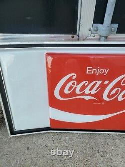 LARGE Vintage ENJOY Coca Cola COKE box Soda Sign